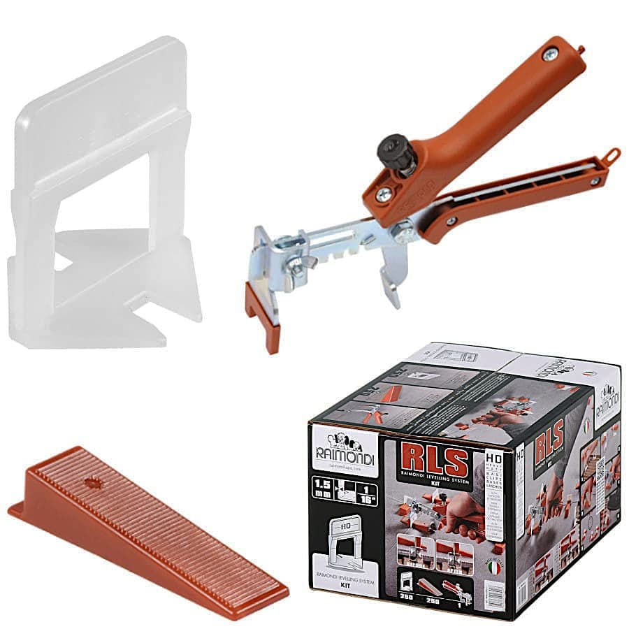 RLS Raimondi Levelling System Starter Set/100 Wedges, 100 Tabs, 1 Bottom Pliers
