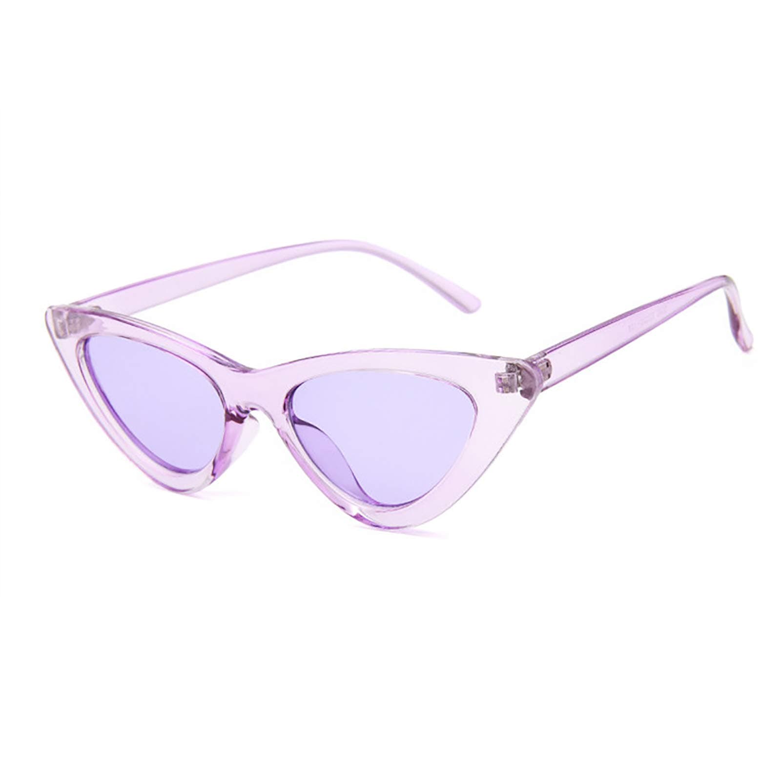 Retro Vintage Narrow Cat Eye Sunglasses for Women Clout Goggles Plastic Frame