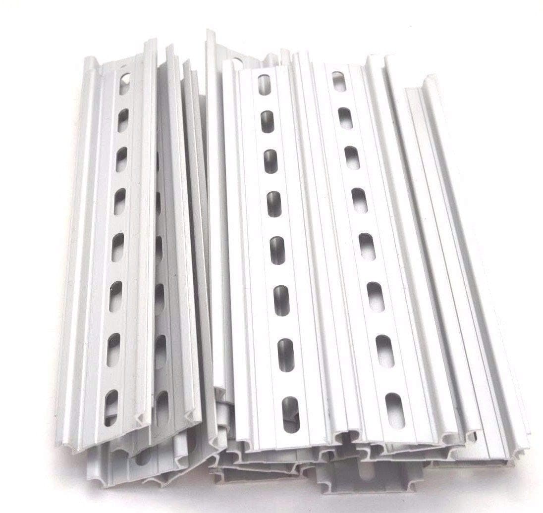 International Connector T&G 10 Pieces DIN Rail Slotted Aluminum RoHS 8" Inches Long 35mm Wide 7.5mm High