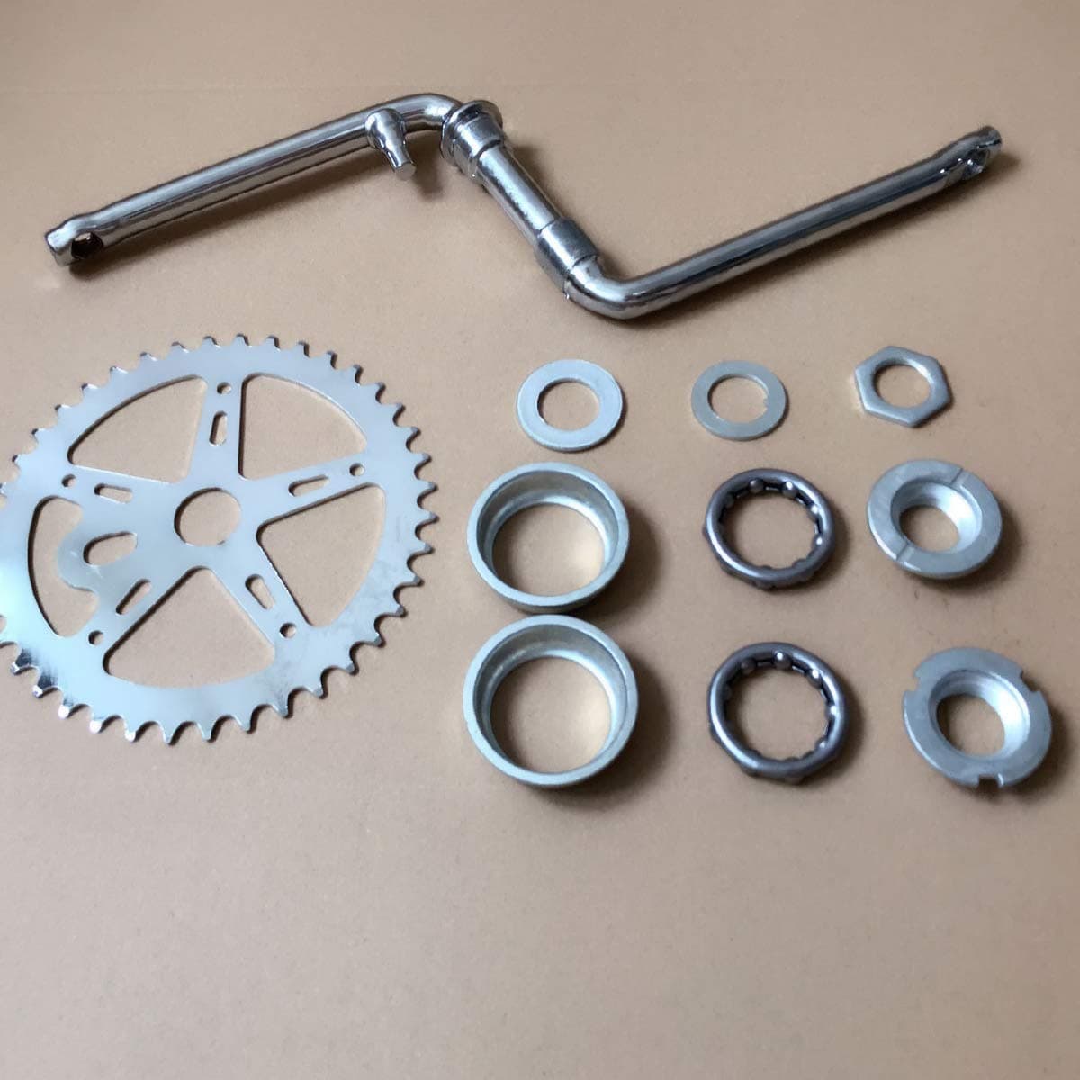 2”Cup Wide Pedal Crank Kit, One-Piece Crank, for 2- Stroke Motor,Gas Motorized Bicycle 48cc/66cc/80cc