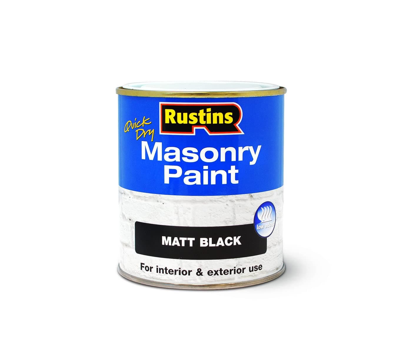 RUSTINS Masonry Paint Matt Black 500ml