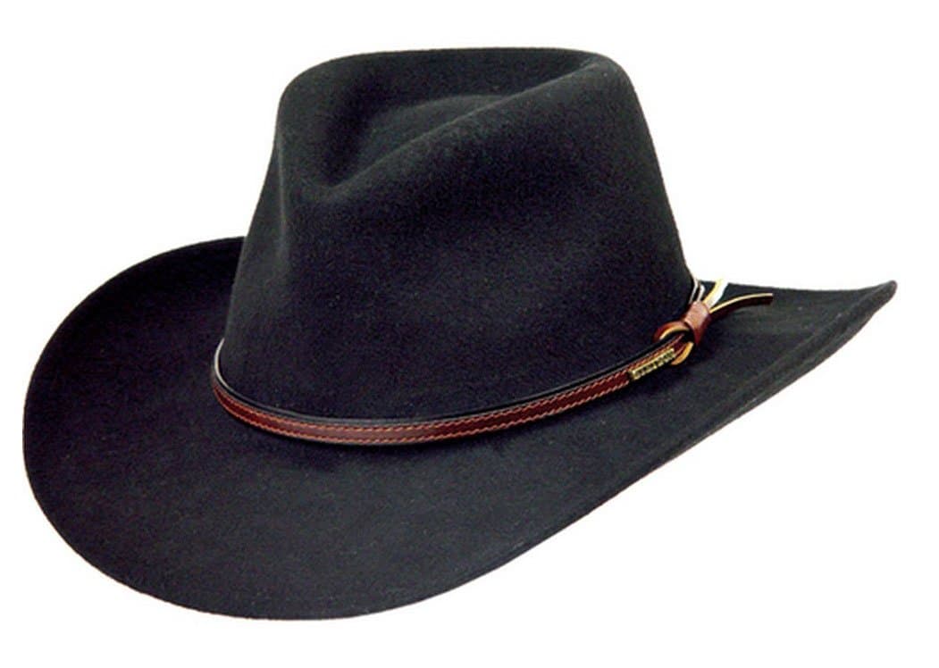 Stetson Men's Bozeman Wool Felt Crushable Cowboy Hat - Twboze-813007 Black