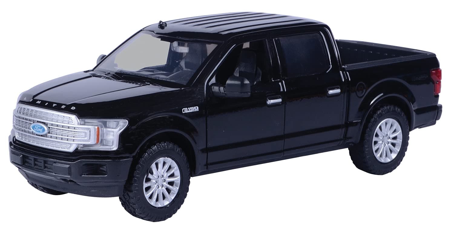Motor Max 2019 Ford F-150 Limited Crew Cab Pickup Truck, Black 79364BK - 1/27 Scale Diecast Model Toy Car for unisex-children