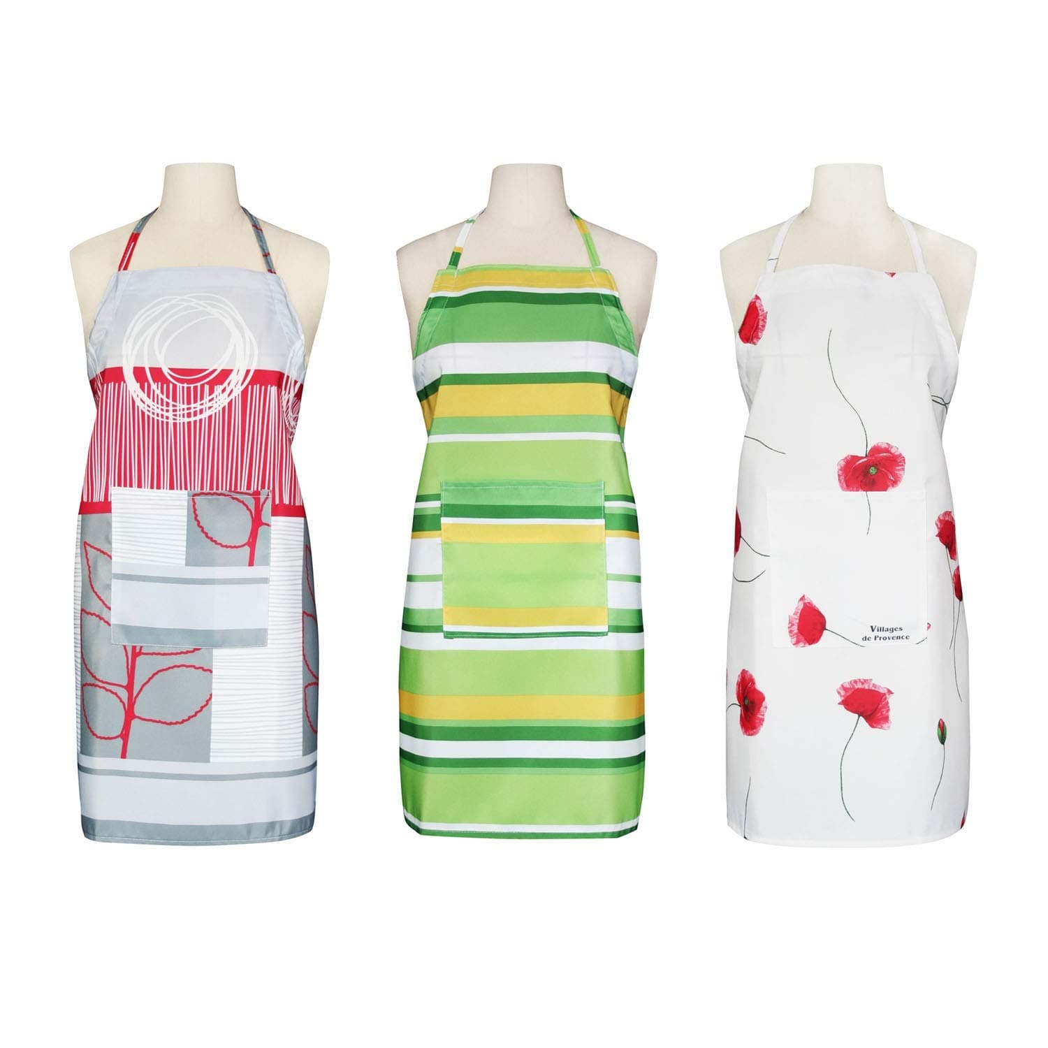 Aprons (Set Of 3) Adjustable Height With Front Pocket For Women And Men Waterproof Durable Comfortable Easy Care Kitchen Cooking Restaurant Garden BBQ by FBTS Basic