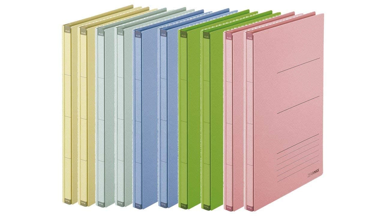 PLUSJapan Zeromax High Capacity Expandable File - Assorted Colours (Pack of 10)
