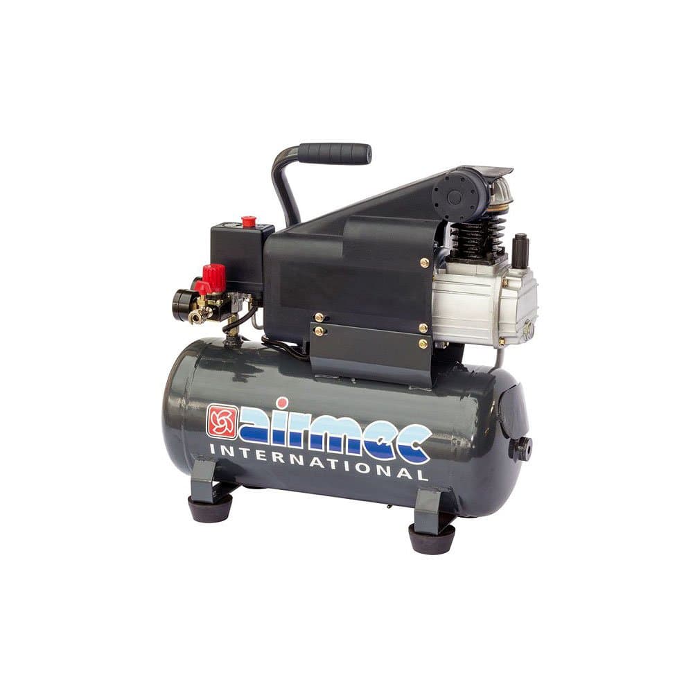 CHC 12/150 AIRMEC air compressor single cylinder 1.1KW 150L/MIN tank 12LT automatic operation VALVE CONTROL MANOMETER EXHAUST CONDENT FEET APPOGGY HANDLE TRANSPORT