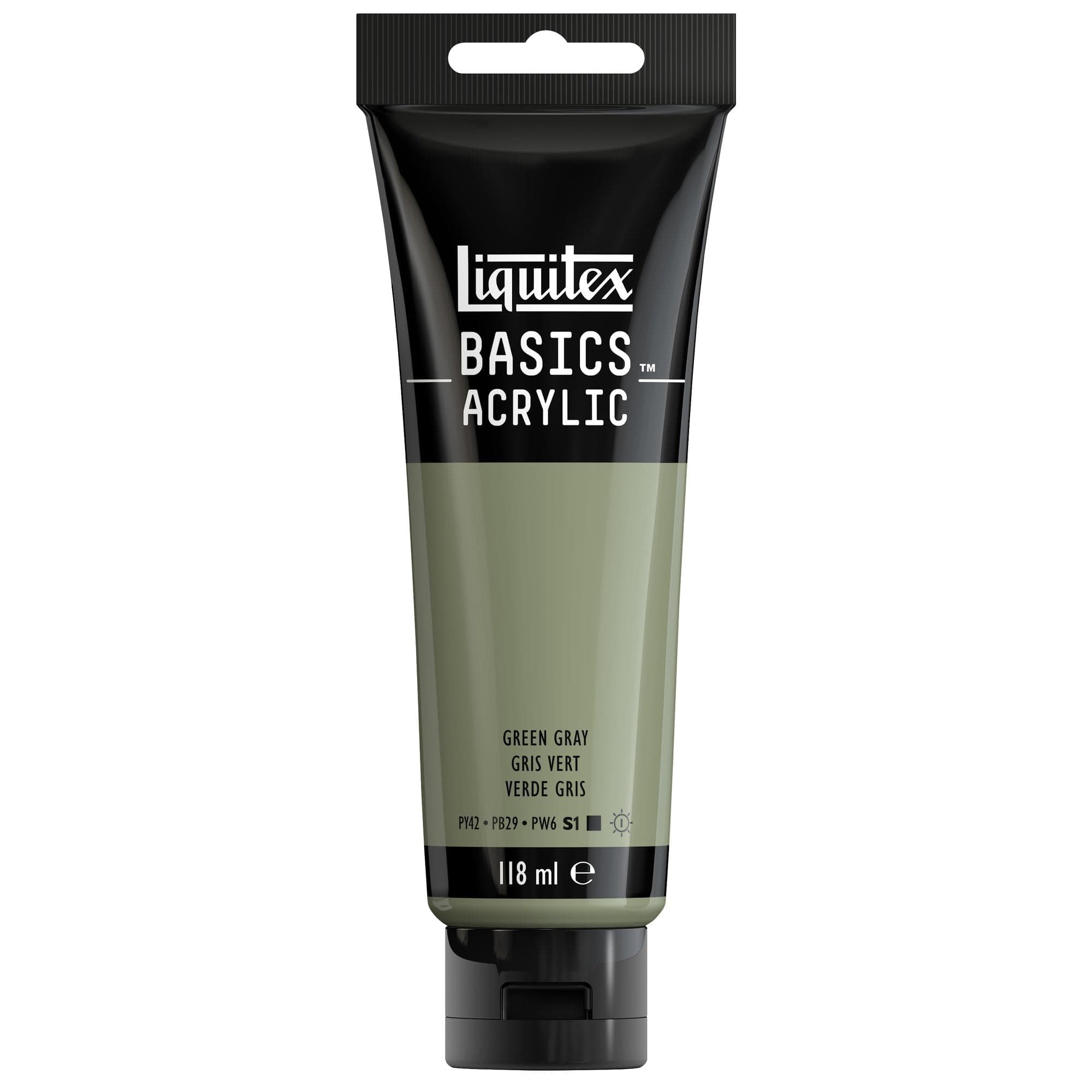 Liquitex Acrylic Paint Liquitex Basics Green Gray B-205, 4.0 fl oz (118 ml) 16005205