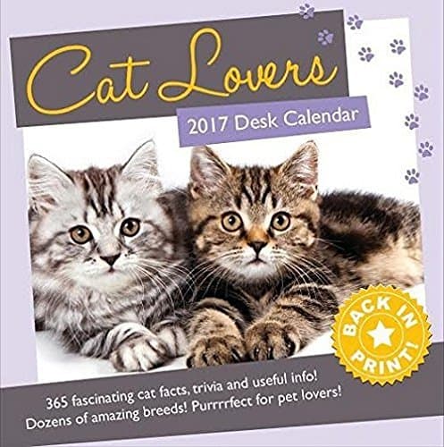 2017 Desk Calendar, Cat Lovers, No Photos, Just Fun and Interesting Facts