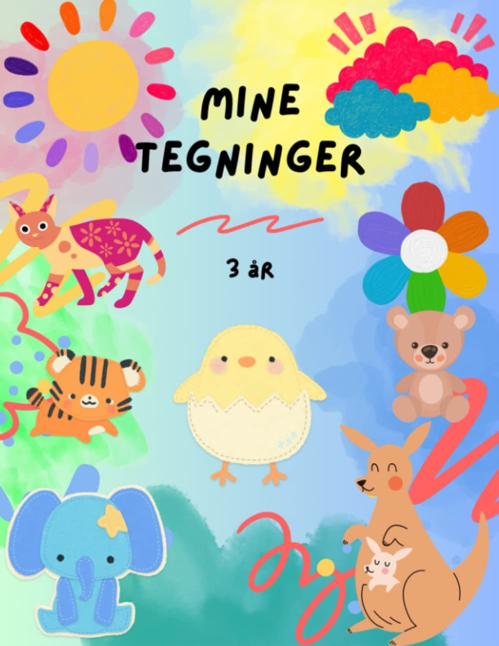 Mine tegninger - 3 år: Barnas tegnebok – Gavenotatbok for gutter og jenter