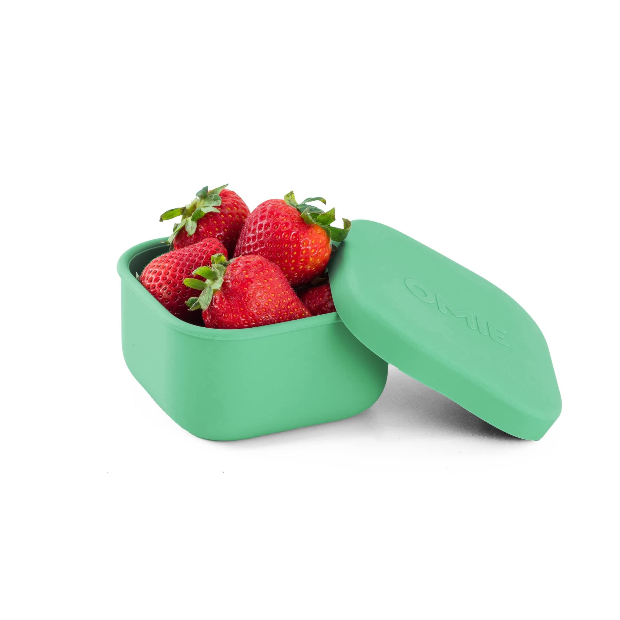 OmieBox Silicone Leakproof Snack Containers To Go, Food Storage Containers with Lid, School Lunch Bento Container - BPA Free, Airtight, Dishwasher and Freezer Safe, Oven Safe - 280ml (Green)