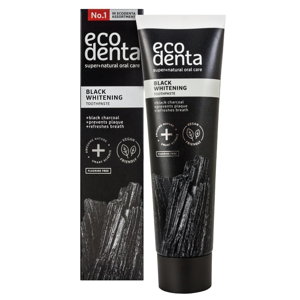 Ecodenta Charcoal and Teavigo Whitening Toothpaste, 3.4 Ounce