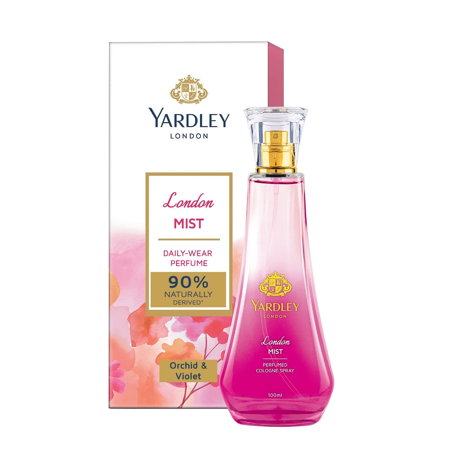 YARDLEY London Mist Perfumed Cologne Spray, 100ml – Fine Fusion Fragrance of Fresh Flowers
