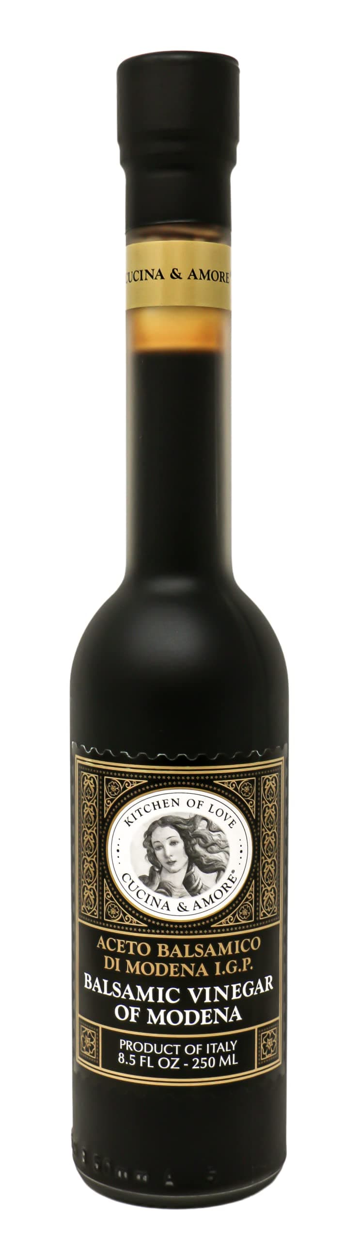 Cucina & Amore Balsamic Vinegar Of Modena | High Density, Authentic Italian IGP, Food Glaze, Reduction, Salad Dressing, Cooking, Baking, 8.5 Fl Oz