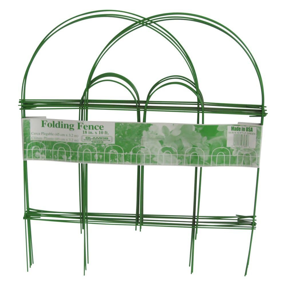 Folding 18" x 10' Wire Fence (Set of 12) Finish: Light Green