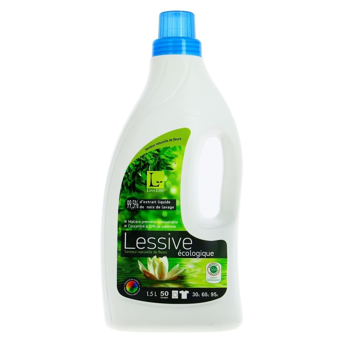 Entretien Ecoidees - Lessive liquide senteur Fleurs 1,5L Bio - Price Per Unite