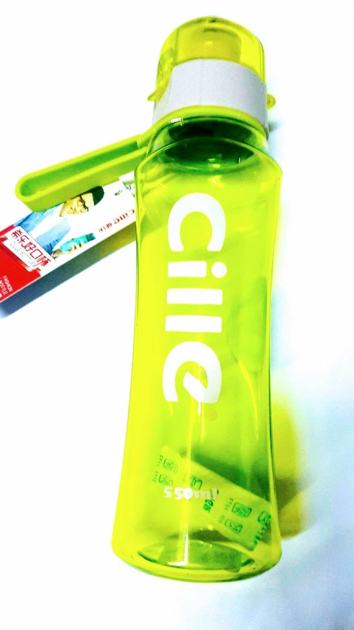 Cille New Bottles 550ml Water Sport Bottle Durable & Stylish BPA- freeBottle (Green)