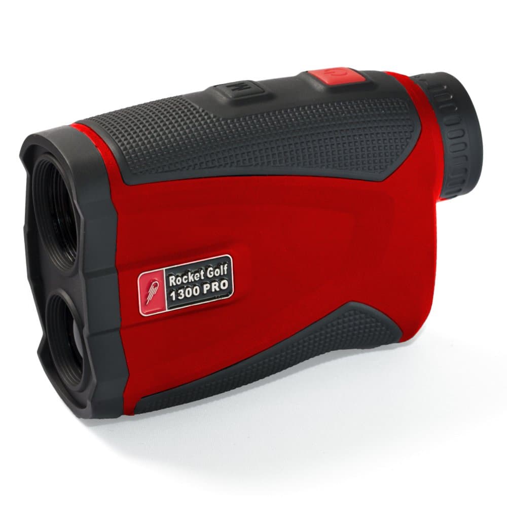 Golf Range Finder Laser -"Birdie 1300 Pro" red – RocketGolf – FlagFinder – 1300Y Distance Measurement