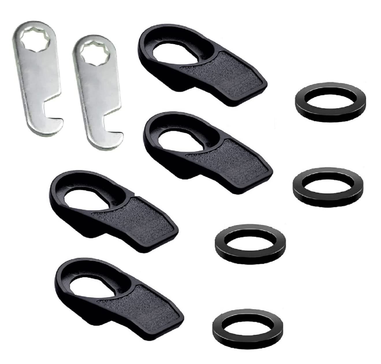 Tubular Cam Lock 3/4 Inch Additional Cam,Finger Pull Waterproof Rubber Gasket kit 4 Pack,Fit Storage Door Trailer Tool Box Lock Replacement Mailbox RV Hatch Compartment Pull