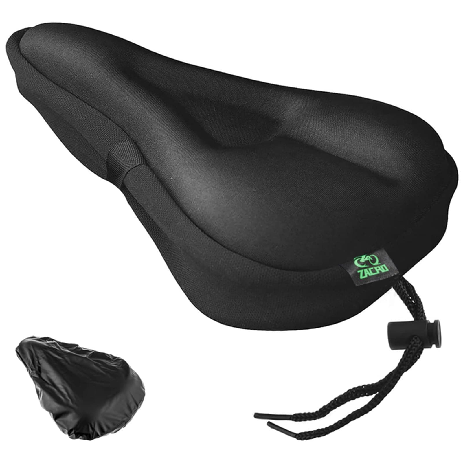 Zacro Gel Bicycle Seat Cover - Gel Bike Seat, Soft Cushion for Bicycle, with Anti-Dust and Waterproof Cover for Road, Mountain and Urban Bike