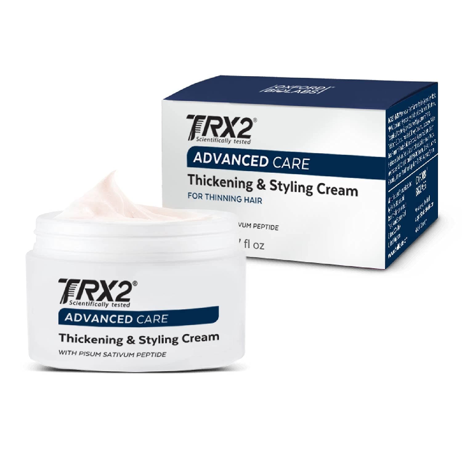 TRX2 Hair Thickening & Styling Cream - Non-sticky & lightweight texture - for all Hair Types - Thicker and more Hydrated - Dye Free - 50 ml