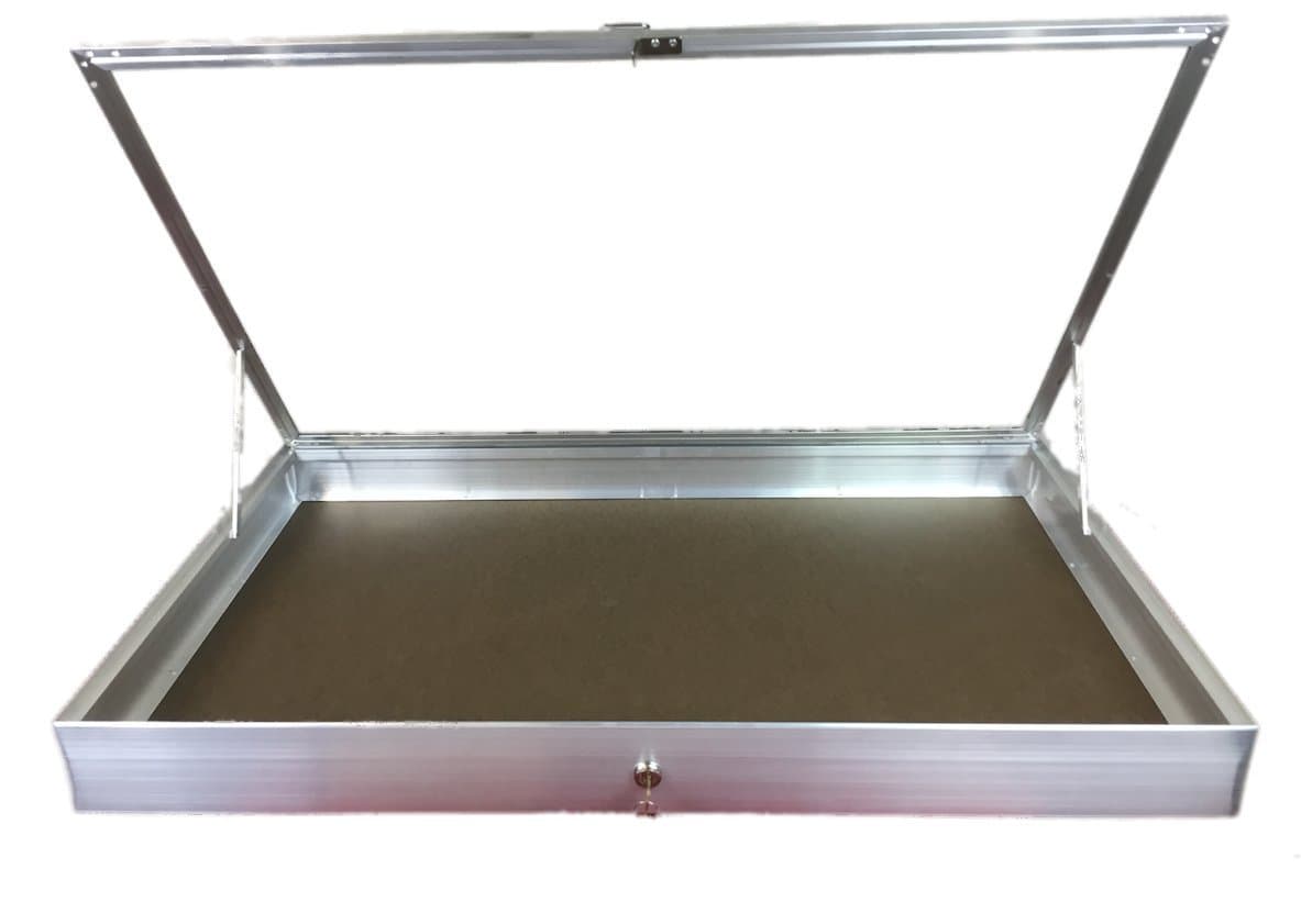 Southern Star Aluminum Display Case Side Opening 22 x 34x3 1/4 Knives Cards Gun Jewelry & More #1150