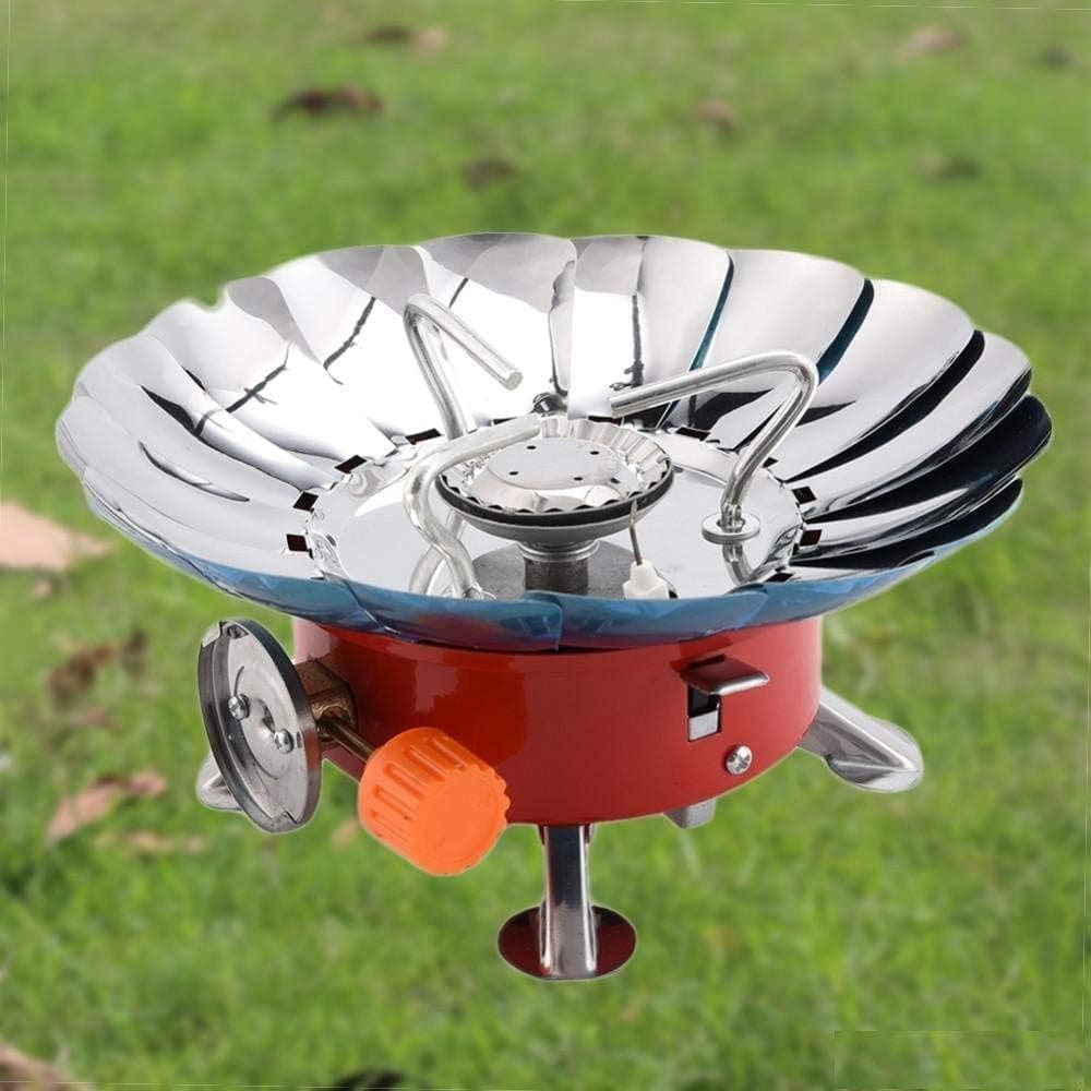 Portable Camping Gas Stove Windproof Backpacking Gas Burner with Portable Lightweight Folding Propane for Hiking Cooking & Furnace Travel Accessories (pack of 1)