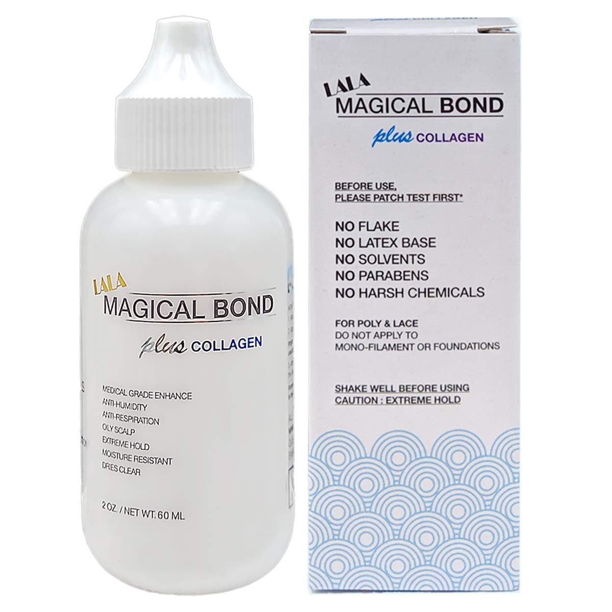 Magical Bond Plus Collagen 2 oz. Extreme Hold. Adhesive for Lace Wigs and Hair Pieces. Lace Glue/Wig Glue/Hair Glue