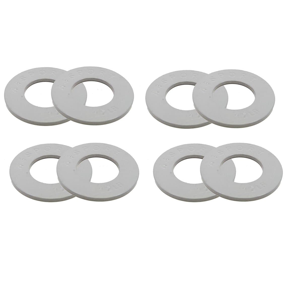 44SPORT Olympic Fractional Plates -Set of 1/2 lb Weights (8 Plates. Total Weight: 4lbs)