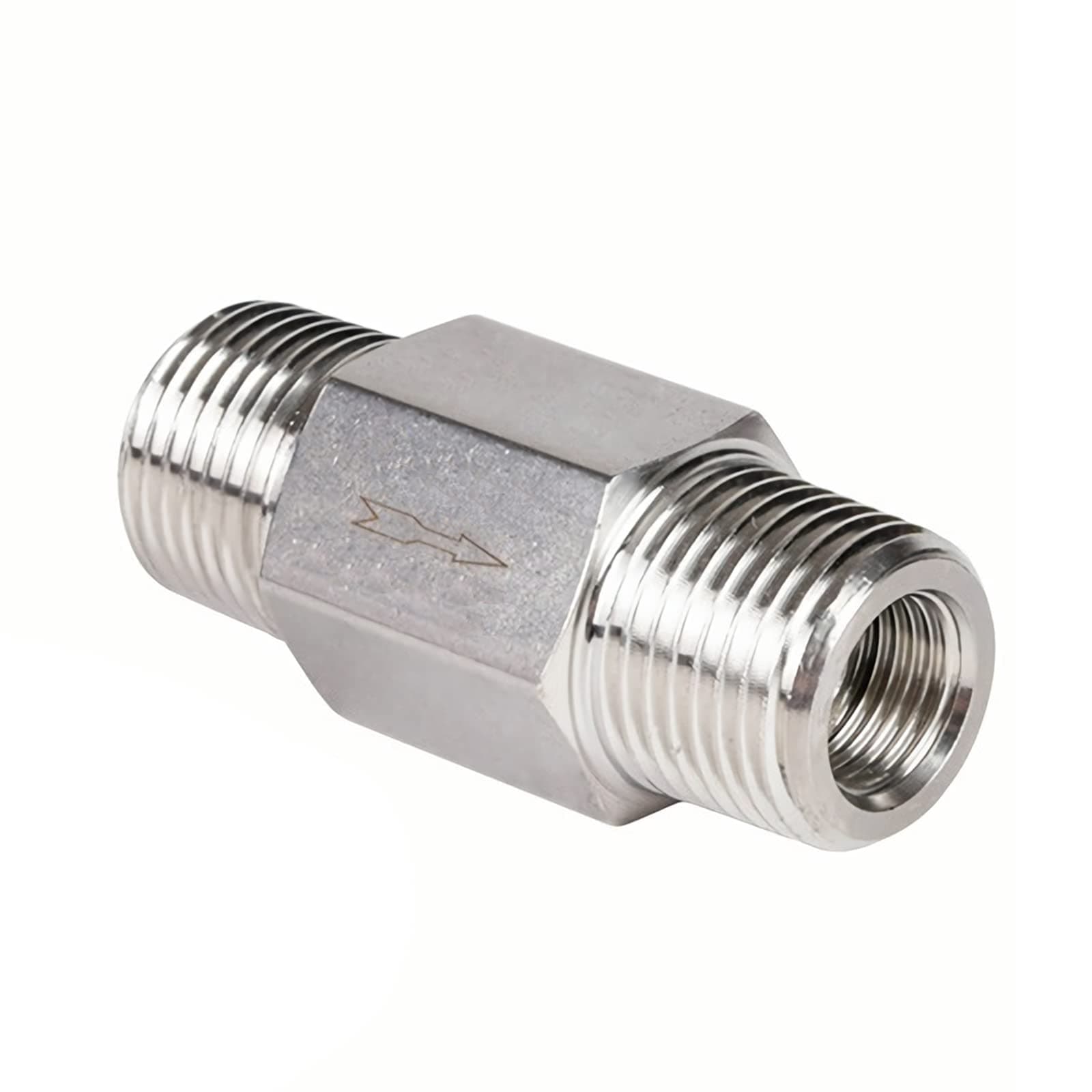 1/4 Inch NPT Male to Male Thread 304 Stainless Steel Check Valve One Way Non-Return Valve for Water Oil Gas Check Valve 1PCS
