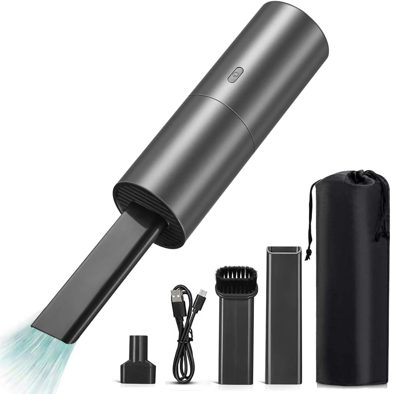 HONKYOB Cordless Vacuum,Mini Vacuum Cleaner Handheld Vacuum and Blower 2 in 1,Keyboard Cleaner,USB Rechargeable,Portable Car Vac Cleaner with Quick Charge,for Desktop,Car Interior and Other Crevices