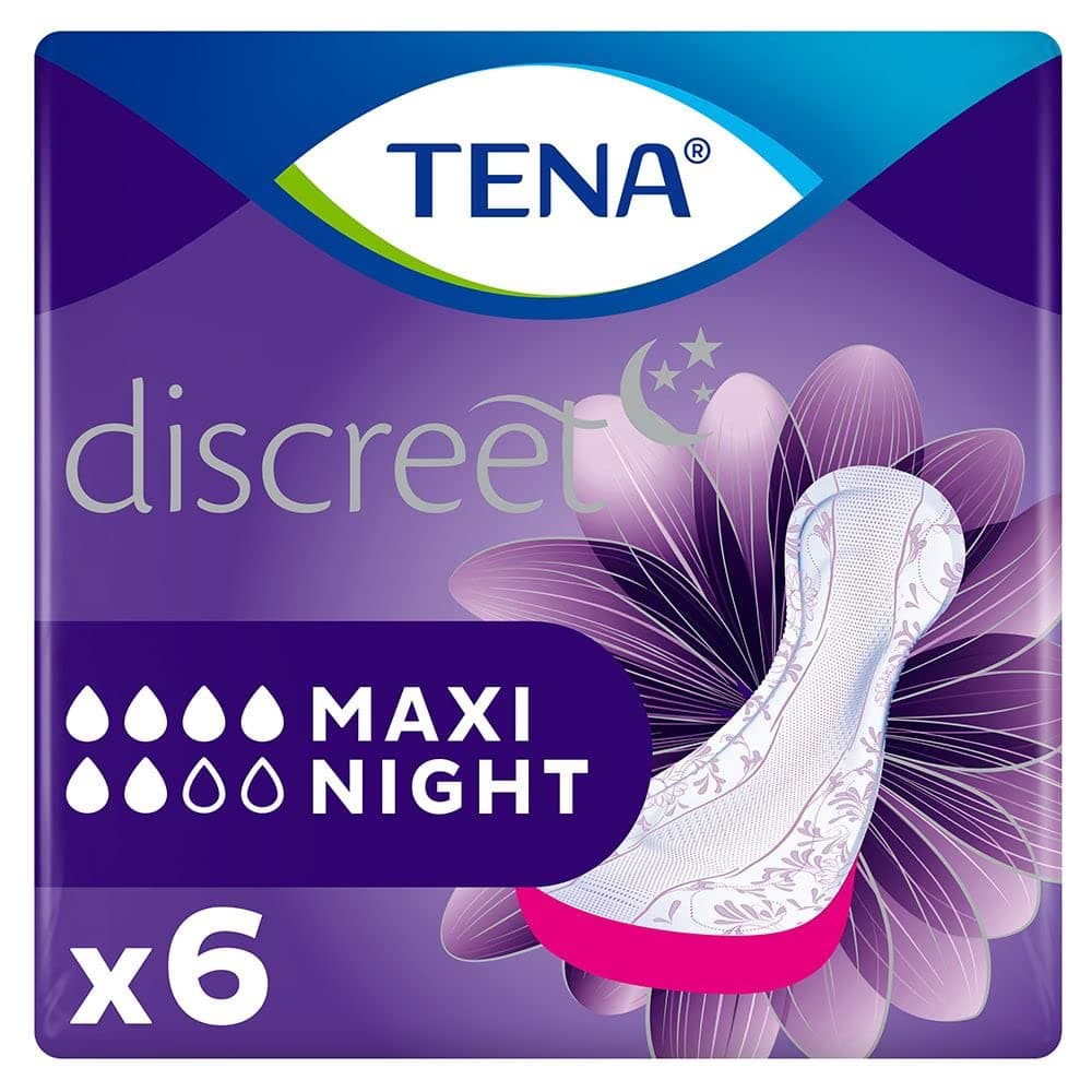 TWELVE PACKS Tena Lady Maxi Night 6 Pads (Total 72 Pads)