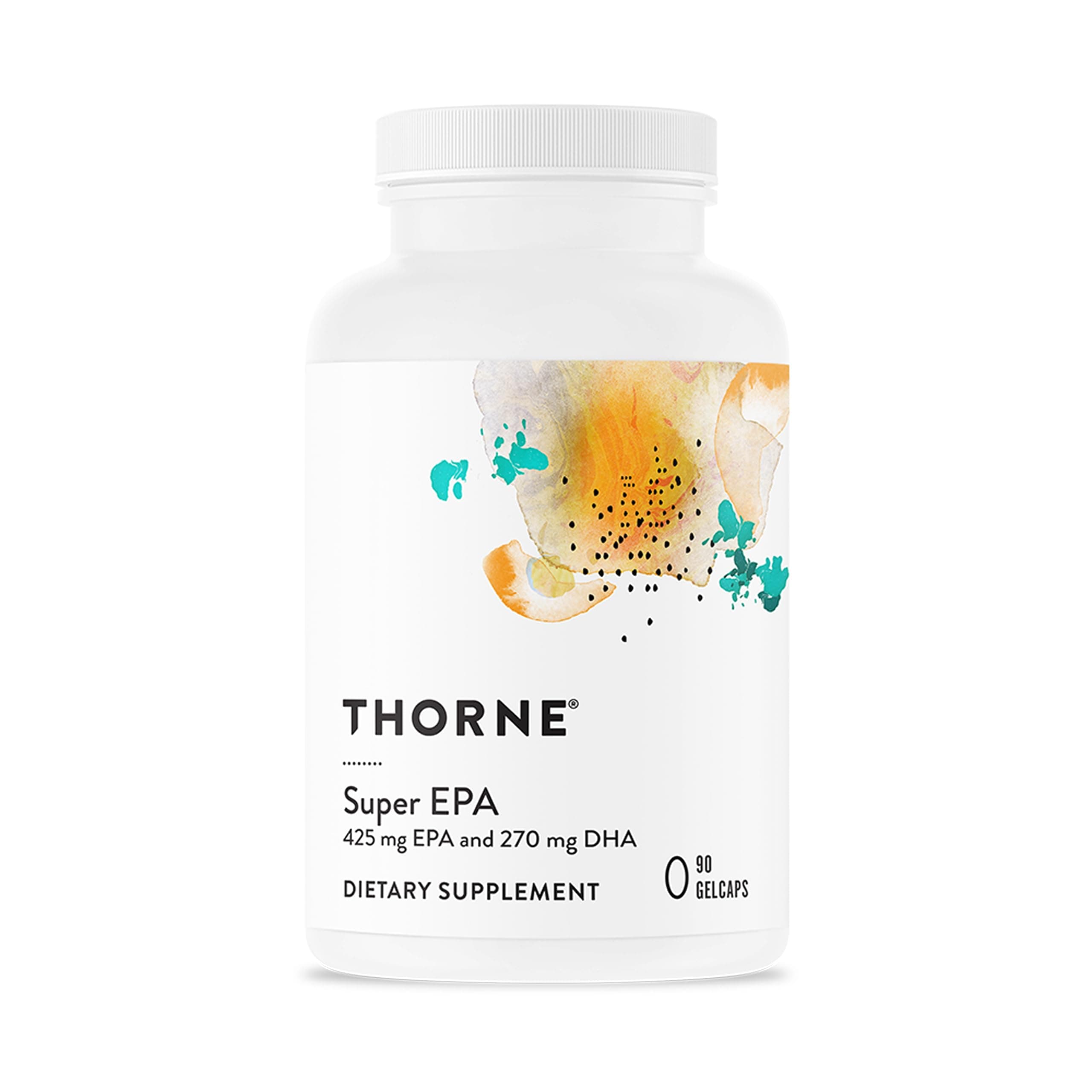 THORNE - Super EPA - Omega-3 Fish Oil Supplement with EPA & DHA from Sustainably Sourced Fish - Supports Brain, Skin, Joint & Heart Health* - Third-Party Certified - Gluten & Dairy-Free - 90 Softgels