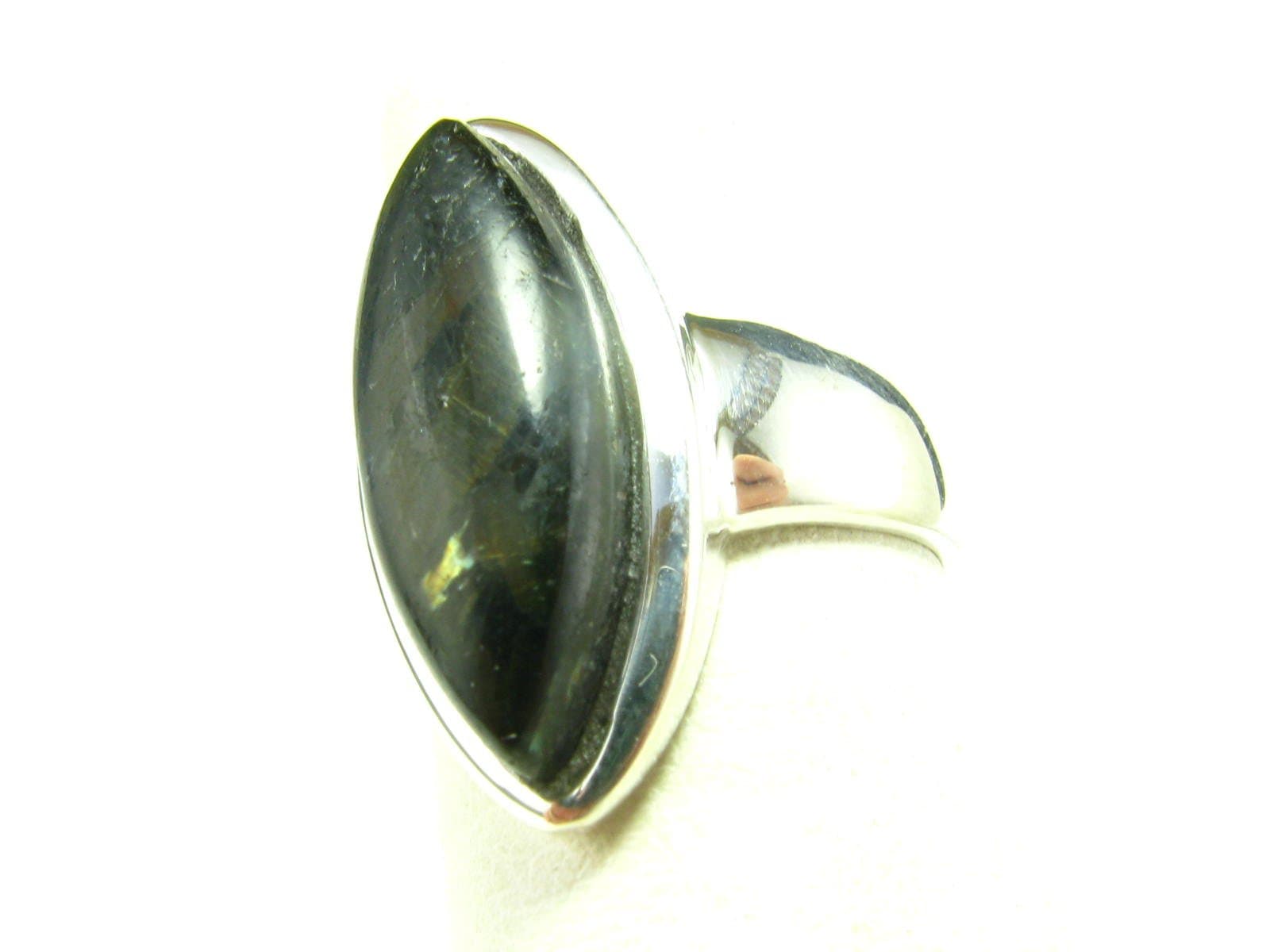 Nuumite Nuummite Sterling Silver Ring From Greenland - Size 6