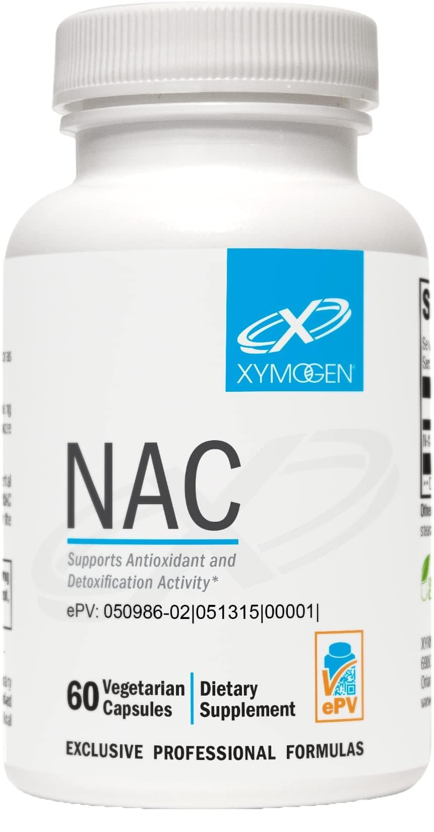 XYMOGEN NAC - 1200 mg per Serving - N-Acetyl-Cysteine Antioxidant Amino Acid - Supports Antioxidant Activity - Vegetarian, Non-GMO & Gluten Free - 60 Capsules