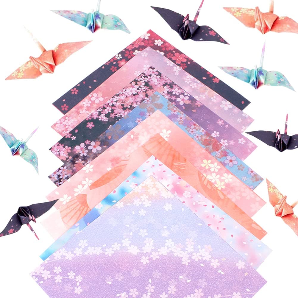 Origami Paper 180 Sheets 6 inches Square 8-12 Colors Differents Color on Both Sides Hand Crafts Origami Paper Arts Creativity