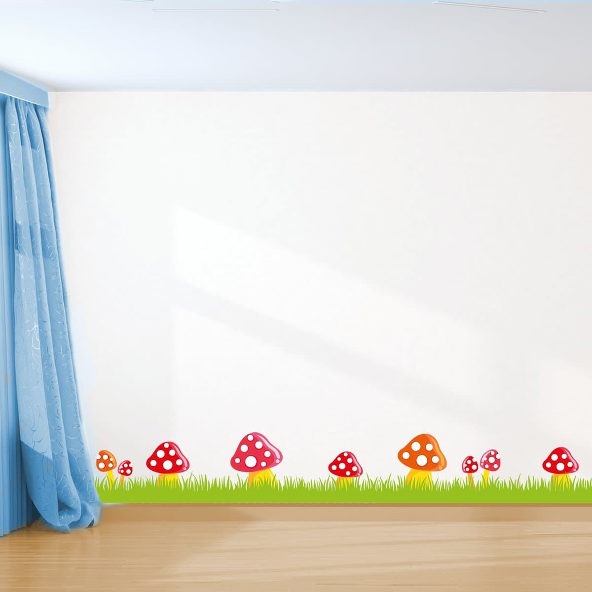 STICASA - "FAIRY TALES GRASS" - N. 2 stripes (each 46 x 11 inch.) - The Italian Premium Wall Stickers