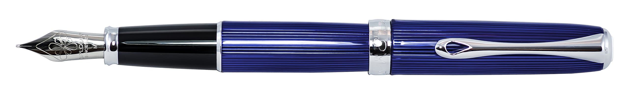 DiplomatExcellence A2 Fountain Pen with Steel Medium Nib - Skyline Blue/Chrome
