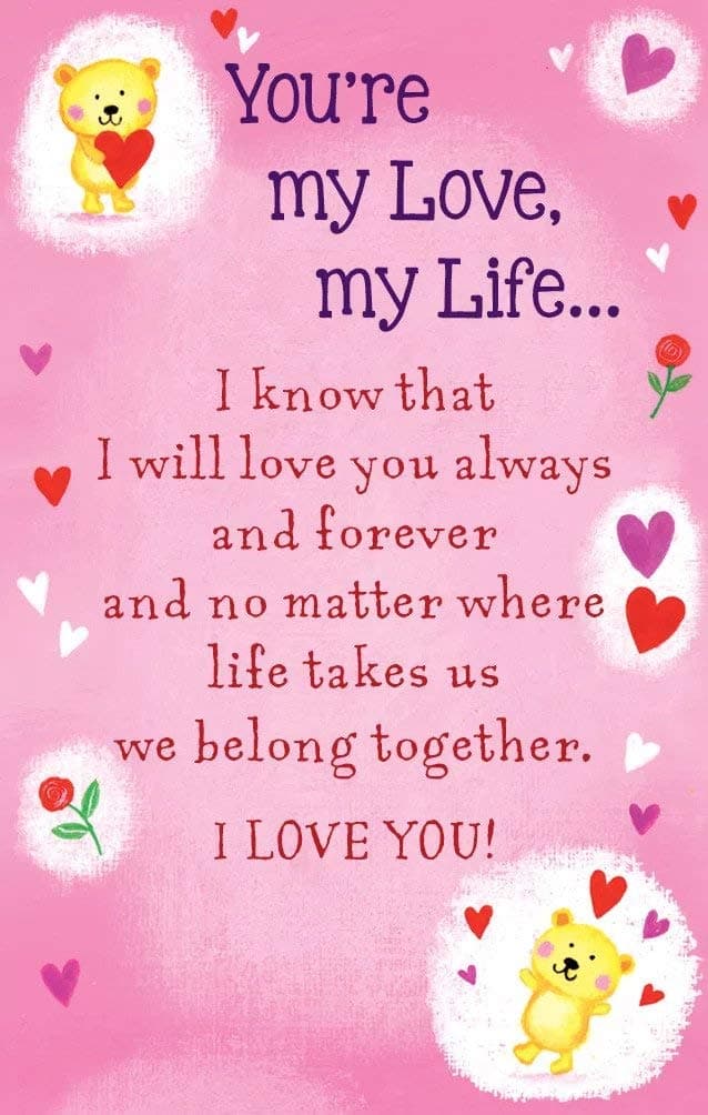 Heartwarmers Keepsake Card & Envelope 3.5" x 2" - You're My Love, My Life