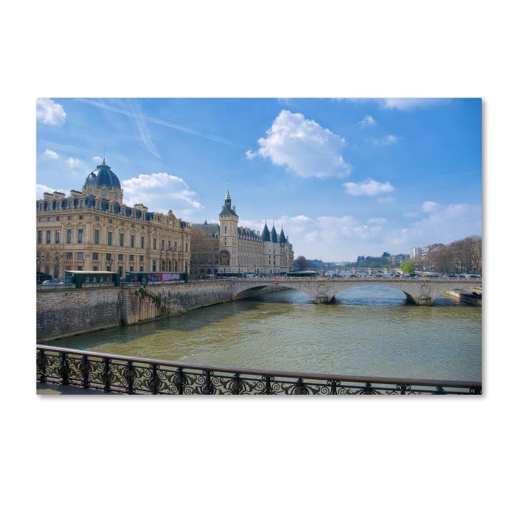 Palais de la Cite by Cora Niele, 12x19-Inch Canvas Wall Art