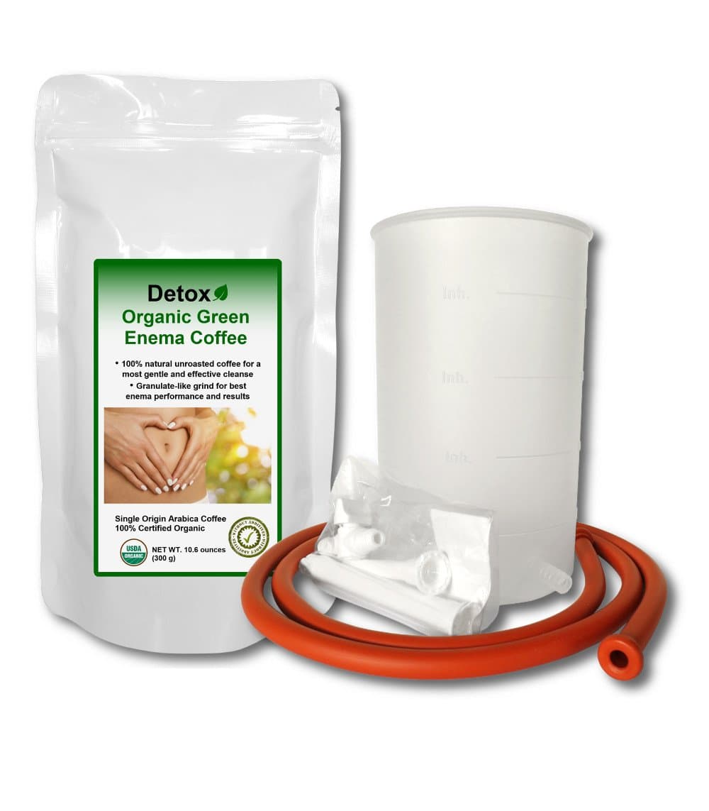 Coffee Enema Kit - Detox Organic Green Enema Coffee (10.6 oz) - Germany's No.1 for therapy (Gerson), weight loss, detox and cleansing