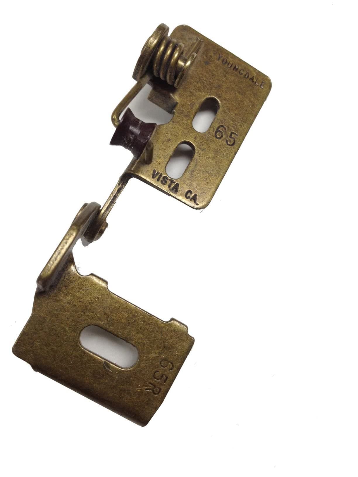Soikoi HY-65-AB 1/2" Overlay Hinges (2 Right, Brass, Unfinished, Classic)