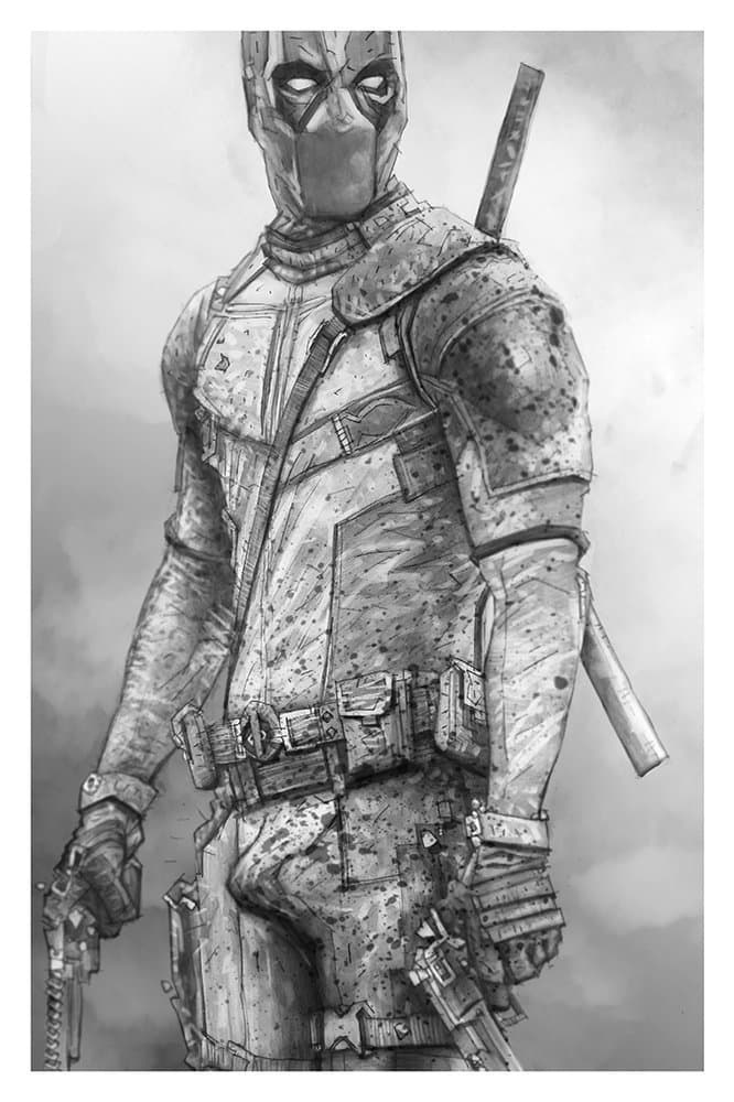 It's a chimichanga Giclee print from a pencil drawing of Deadpool