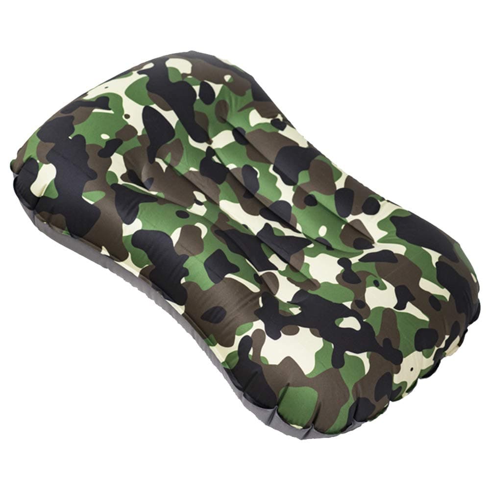 YINSONG Convenient Inflatable Pillow - Inflatable Camp Pillow Lightweight Travel Pillow for Camping, Hiking, Green camouflage