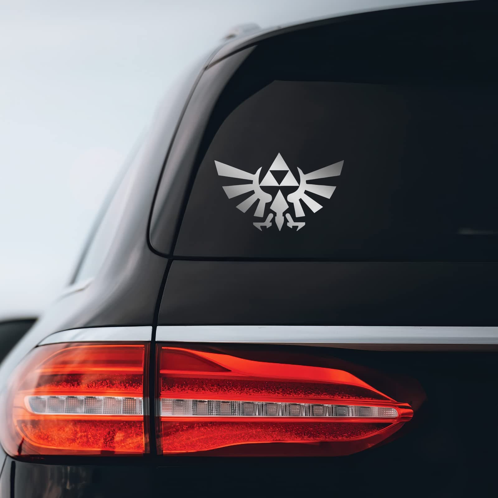 Triforce Wings Sticker Decal Notebook Car Laptop 6" x 3" (Silver)