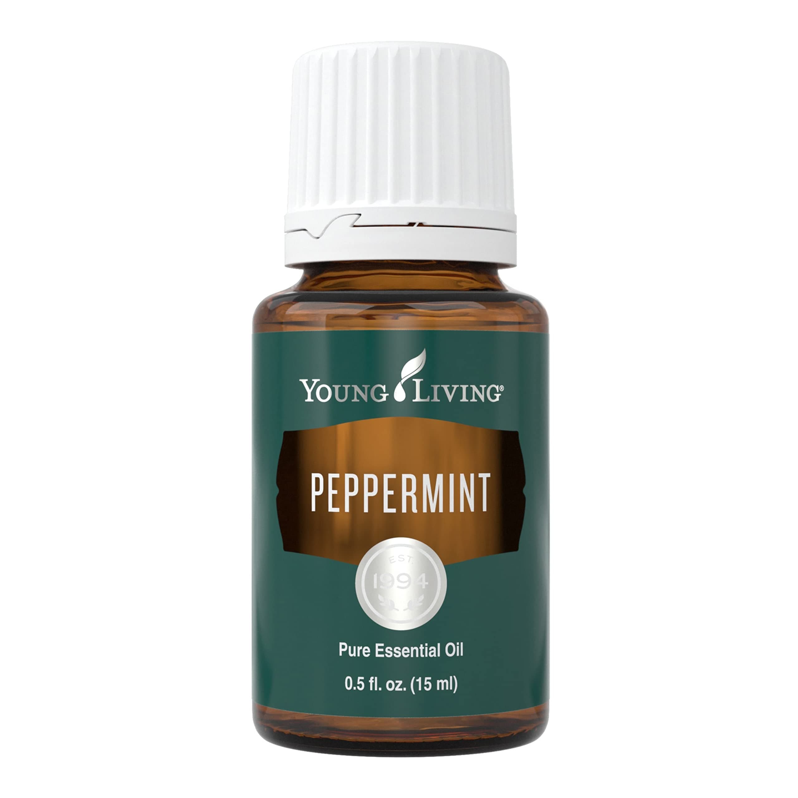 Young Living Peppermint Essential Oil 15ml – Fresh Minty Aroma and Cooling Sensation – Ideal for Diffusion and Topical Use (Dilution Required)