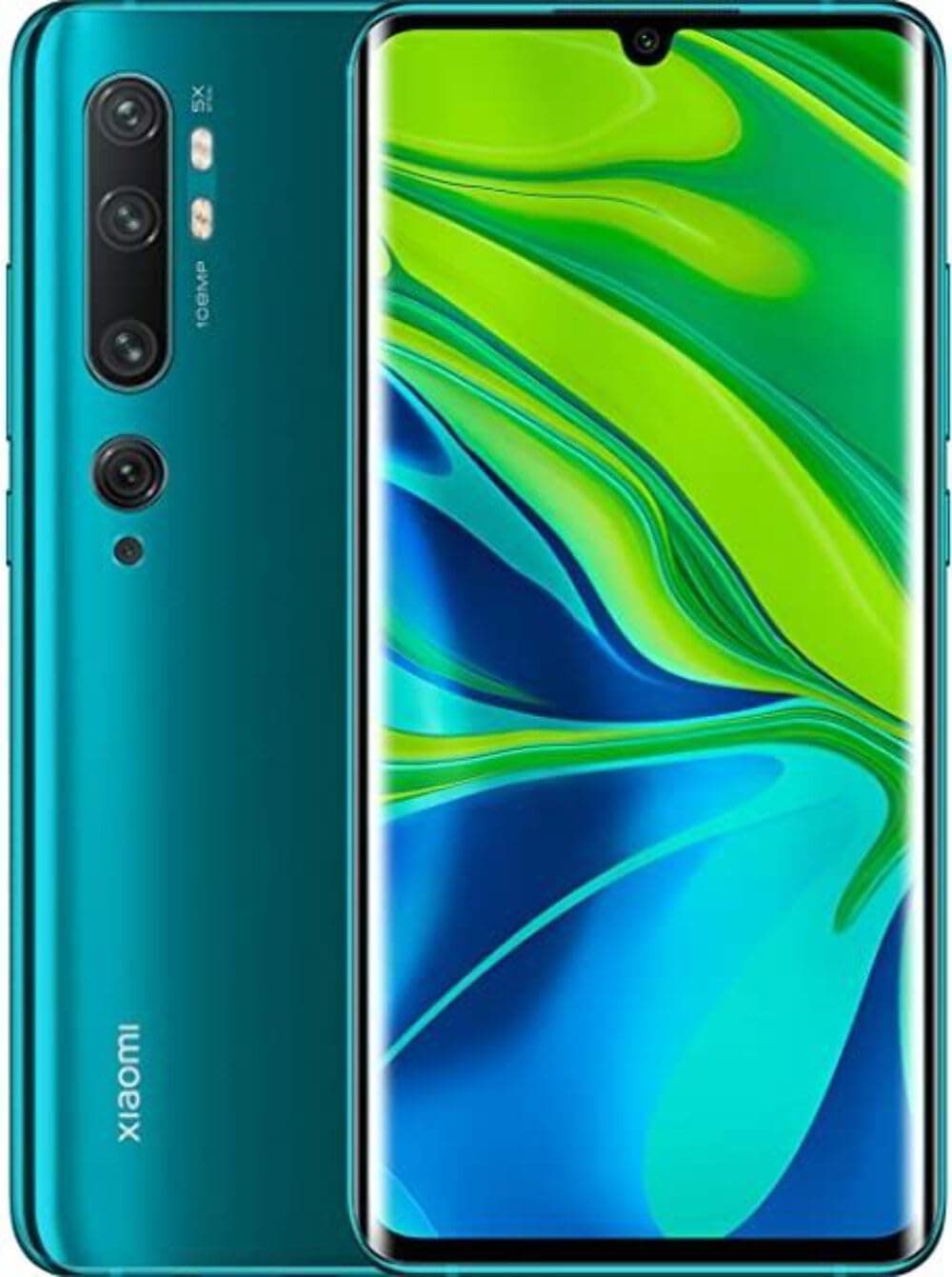 Xiaomi Mi Note 10 Smartphone, Dual Sim, 128GB, 6GB Ram - Aurora Green [Global Version]