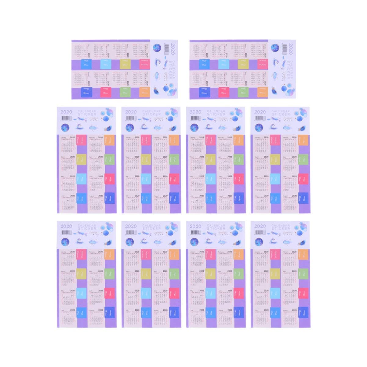 Toyvian 10 Sets 2020 Calendar Tabs Index Monthly Calendar Planner Calendar Tabs Calendar Tabs for Home Office School