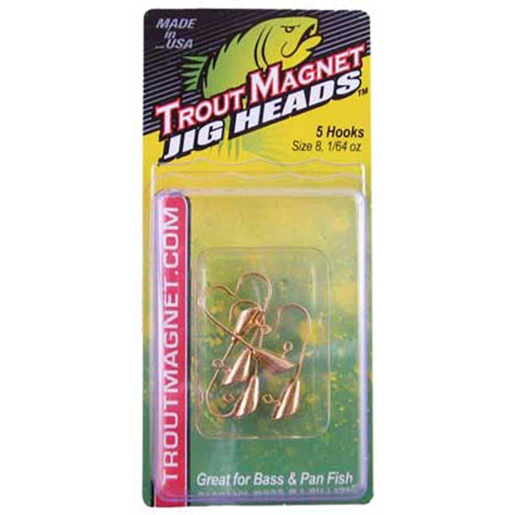 Leland Lures Trout Magnet Jig Head-1/64 oz, Gold (5 Count)