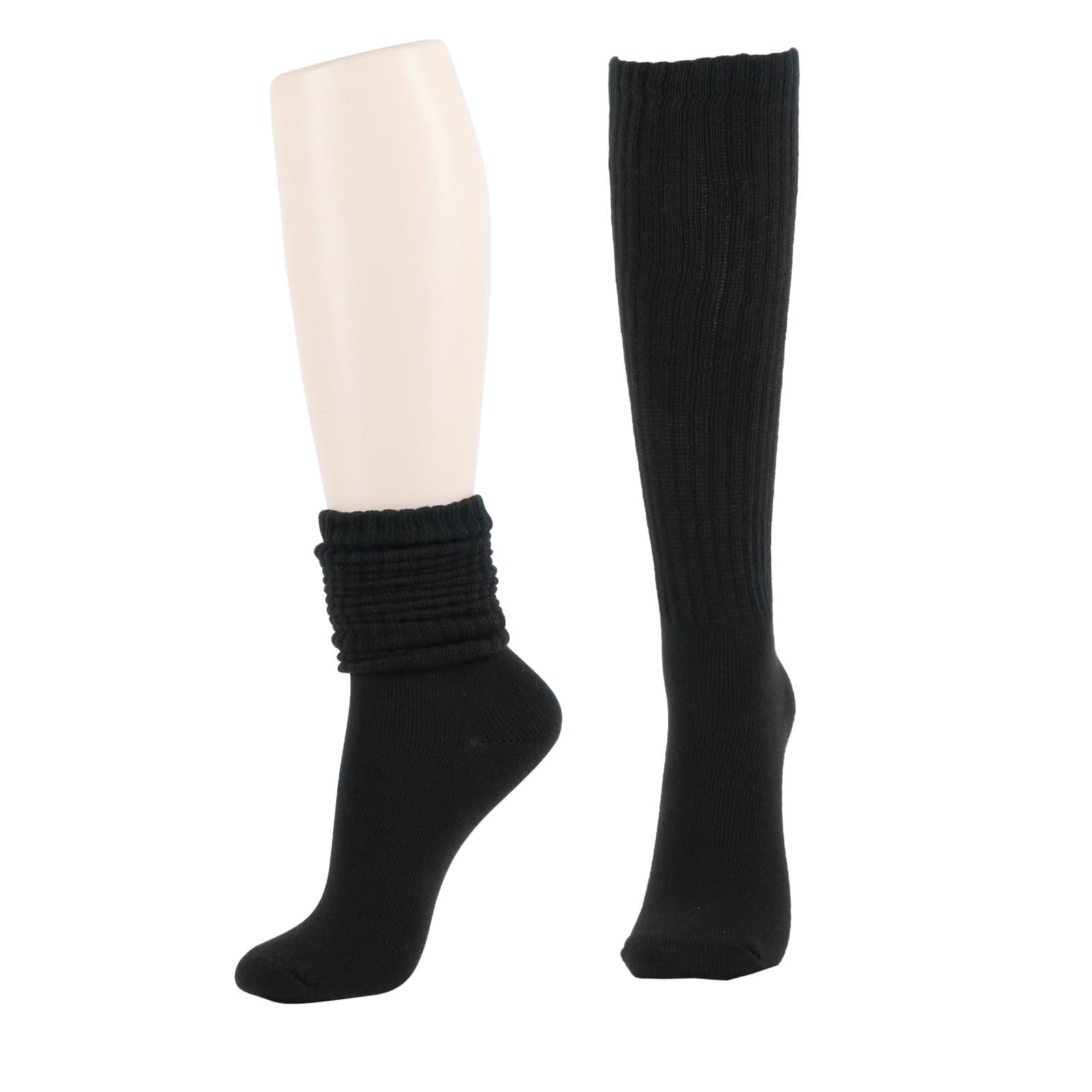 WOWFOOTWomen Scrunch Socks Knit Soft Warm Casual Fall Winter Knee Slouch Sock