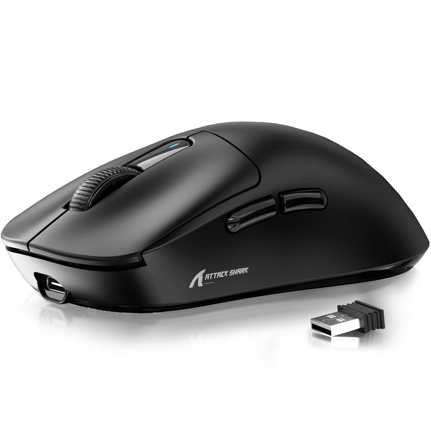 ATTACK SHARK X3 49g SUPERLIGHT Mouse, PixArt PAW3395 Gaming Sensor, BT/2.4G Wireless/Wired Gaming Mouse, 6 Adjustable DPI up to 26000, 200 Hrs Battery, Office Mice for Win11/Xbox/PS/Mac (Black)